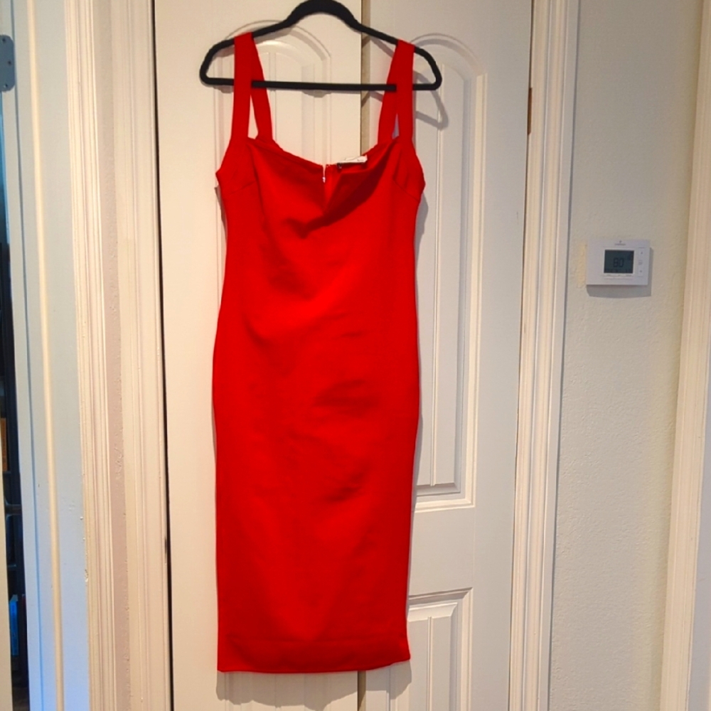Elegant Red Bodycom Sleeveless Dress
